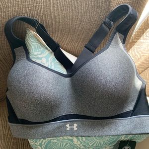 NWT Under Armour High Impact Padded Sports Bra 36C